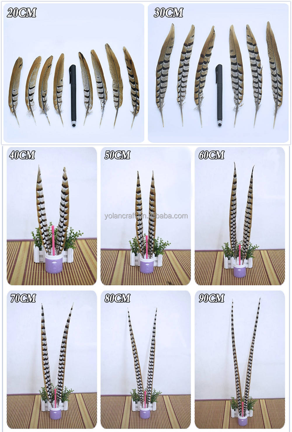 10pcs Natural Cocktail Feathers 4-70 Inches