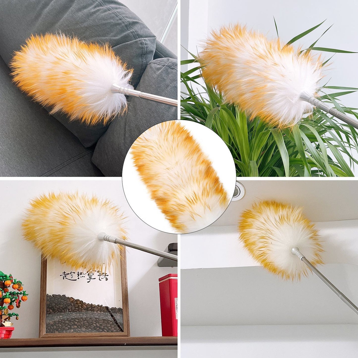Wool duster, retractable