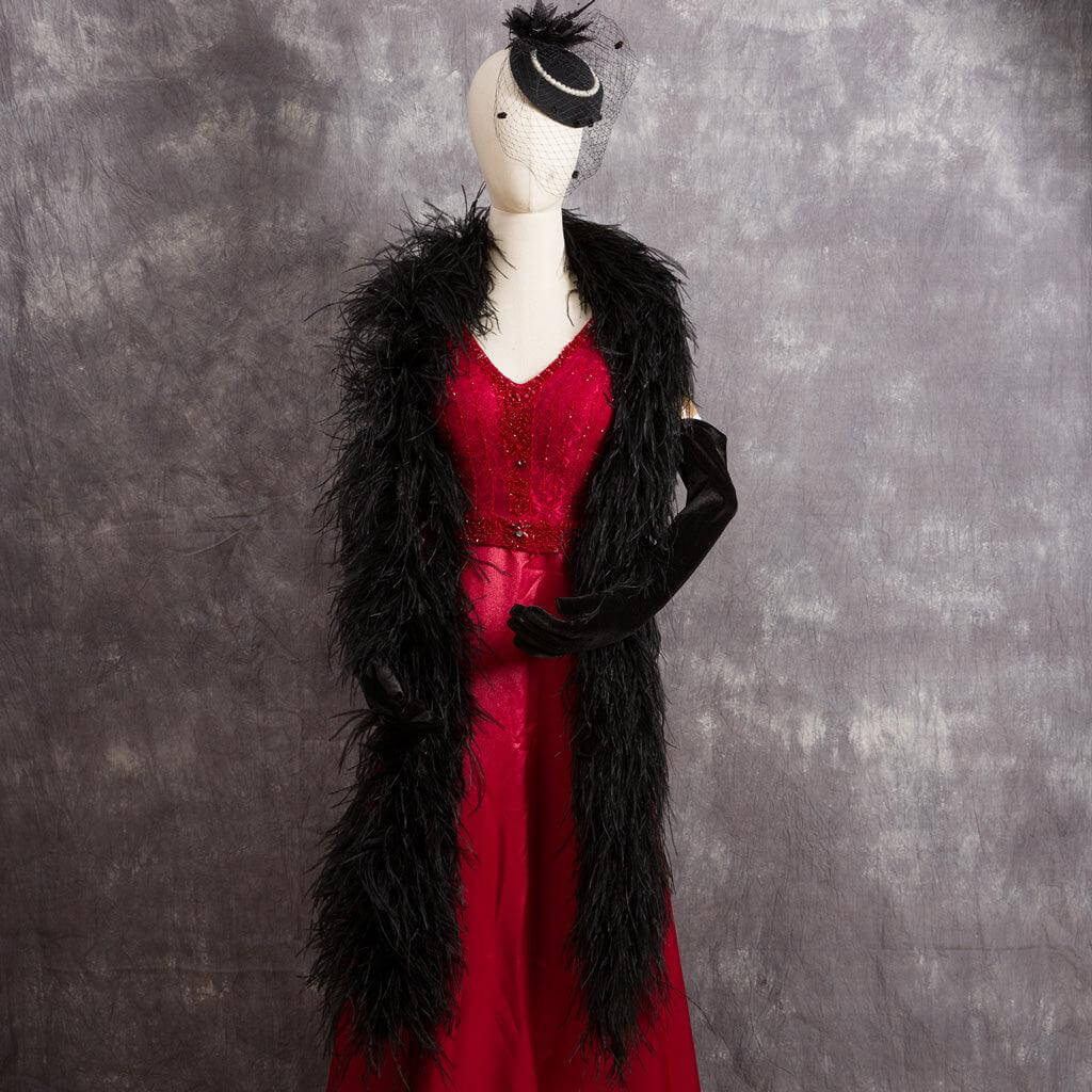black feather boa | ostrich feather boas - sendyfeather.com