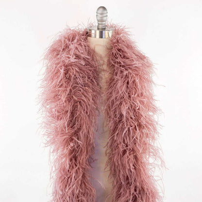 6-layer ostrich feather scarf