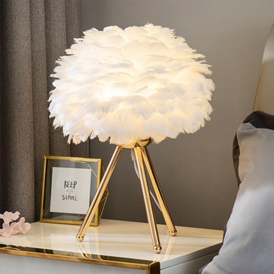 Feather lamp table lamp