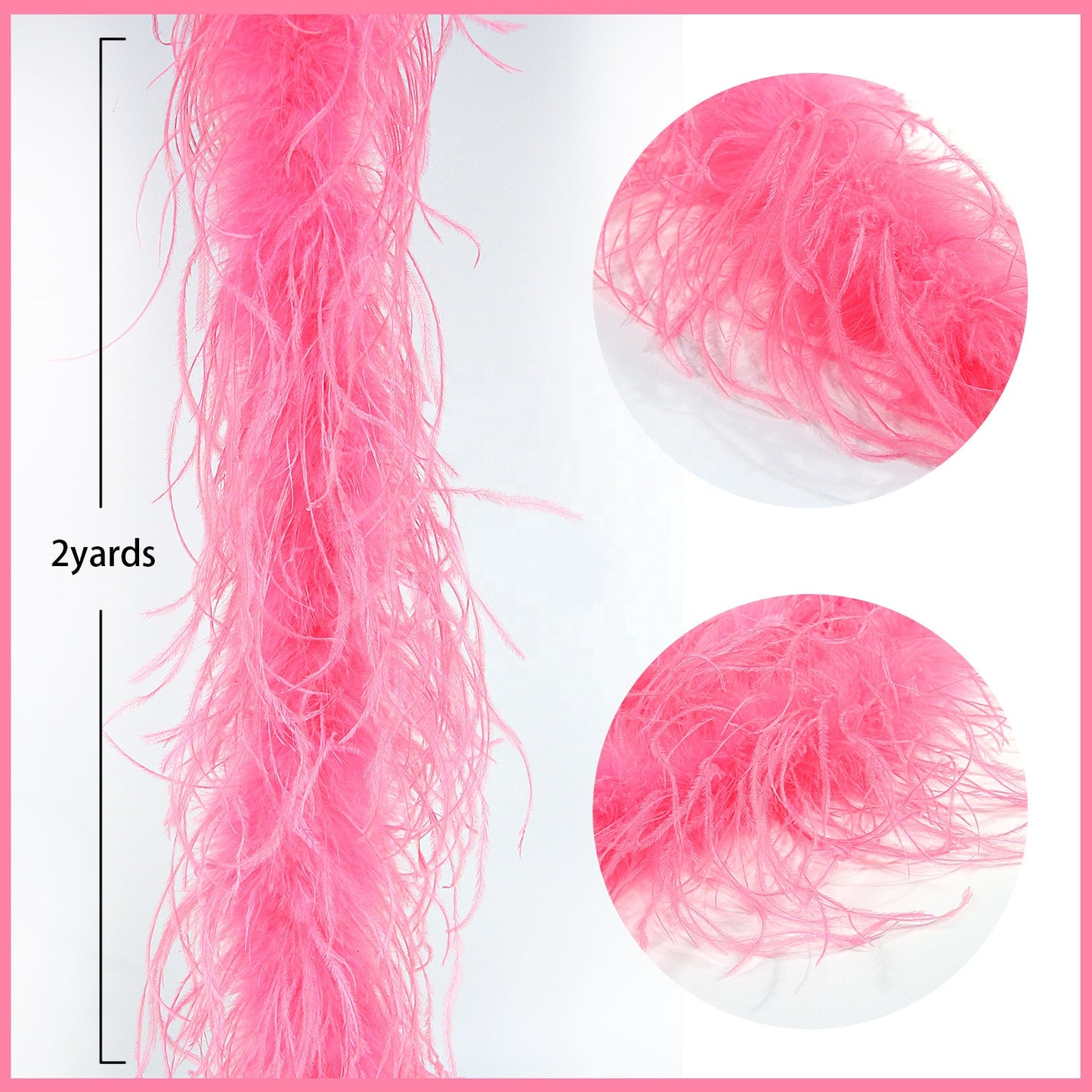 10-layer ostrich feather scarf 8-10CM