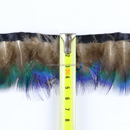 Natural blue peacock body feather tassel feather decoration