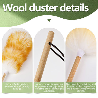 Natural wool duster