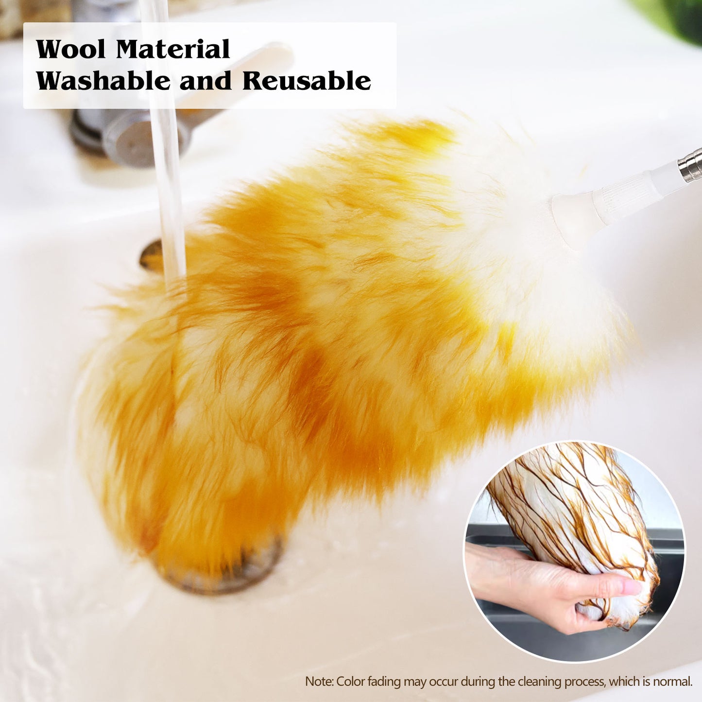 Retractable wool duster