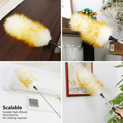 Wool duster, washable, retractable