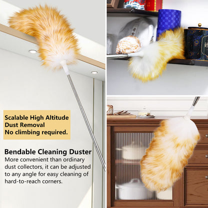 Retractable wool duster