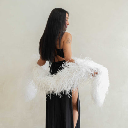 10-layer ostrich feather scarf 8-10CM