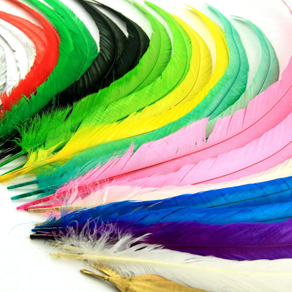 50PCS Rooster Coque Tail Feathers Bulk Natural 12-14Inch 30-35cm