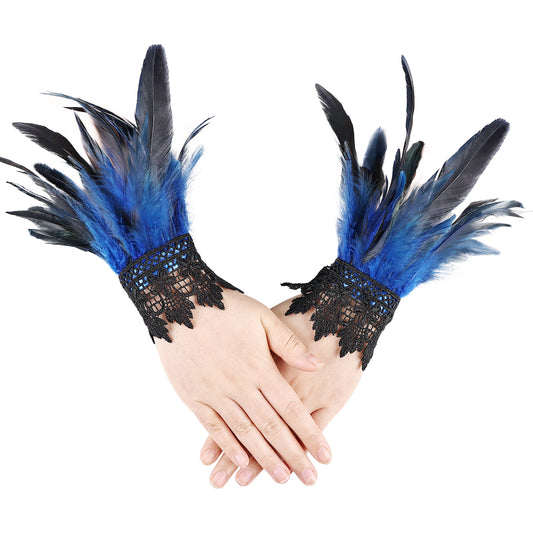 Gothic Feather Glove Sleeves