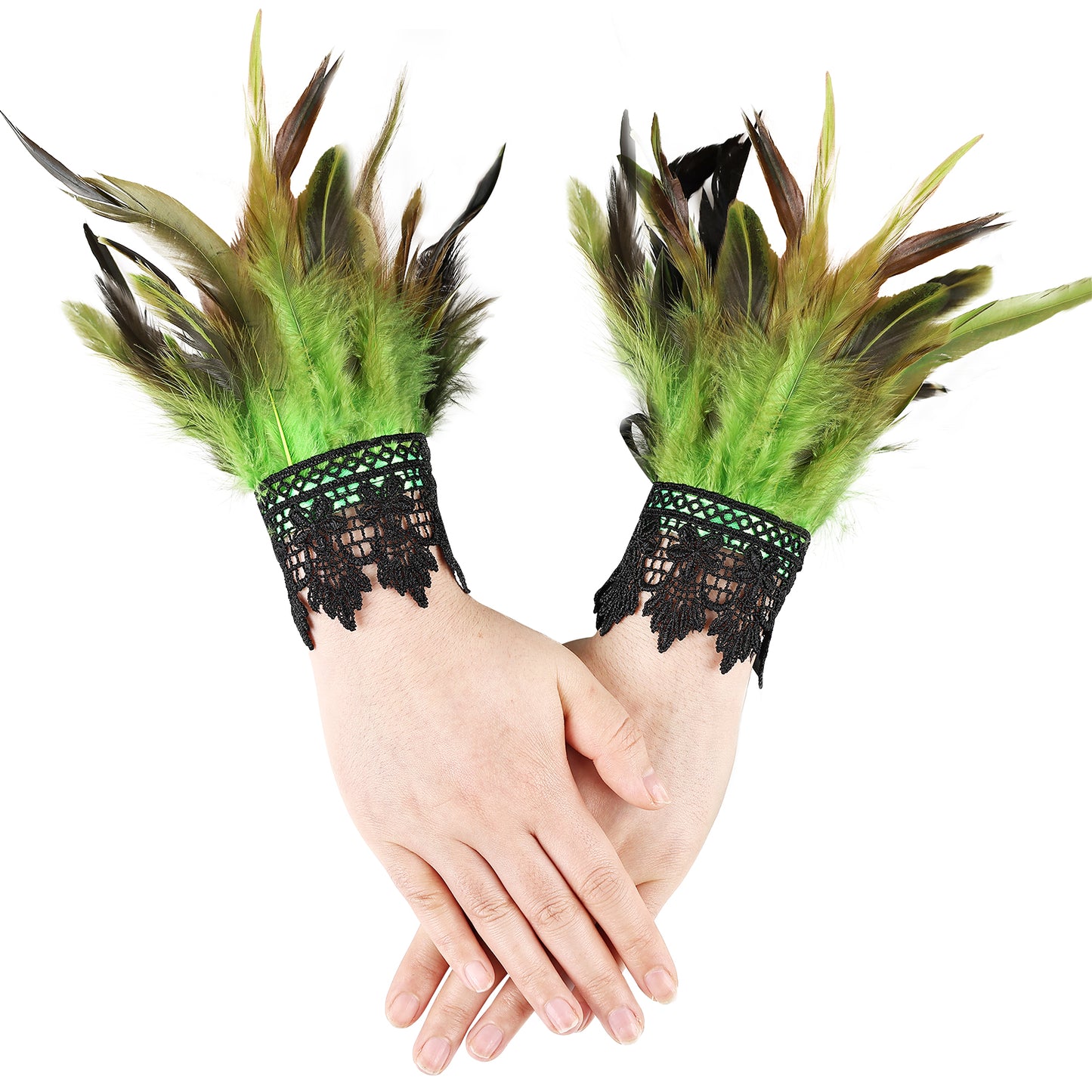 Gothic Feather Glove Sleeves