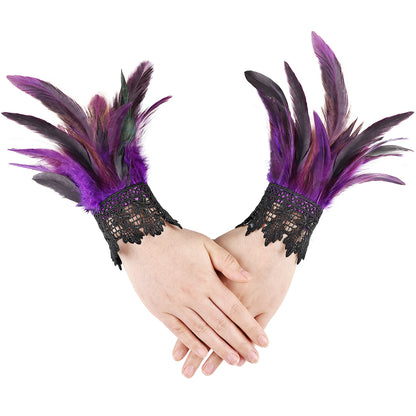 Gothic Feather Glove Sleeves