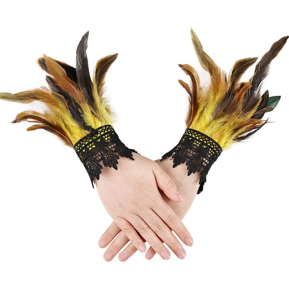 Gothic Feather Glove Sleeves