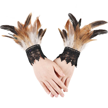 Gothic Feather Glove Sleeves