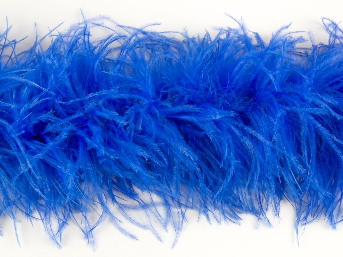 6-layer ostrich feather scarf