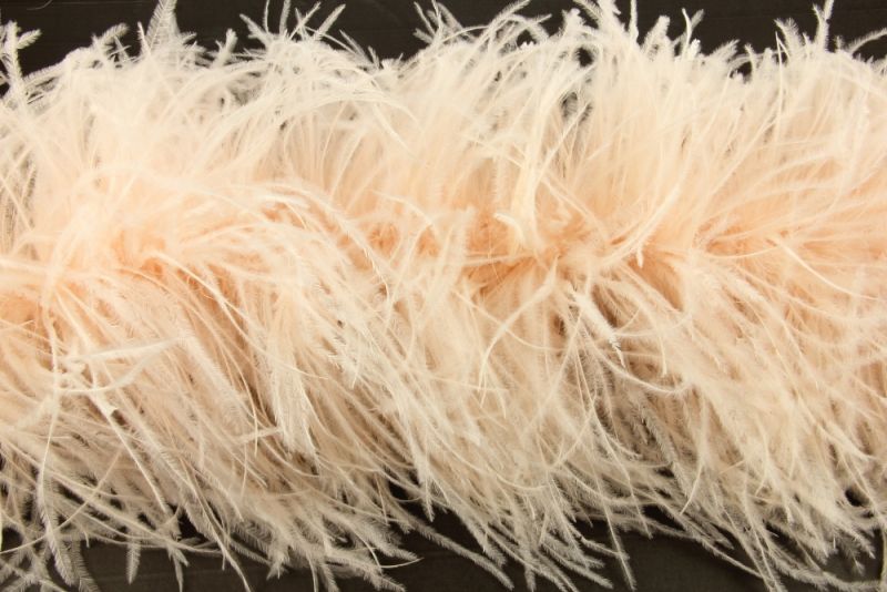 6-layer ostrich feather scarf