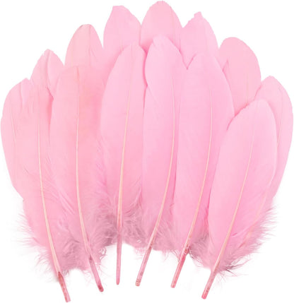 120pcs White Goose Feathers Natural Bulk 6-8 inch 15-20cm