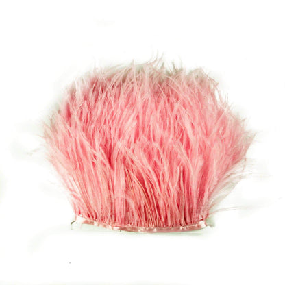 pink ostrich feathers trim | ostrich feather fringe - sendyfeather.com